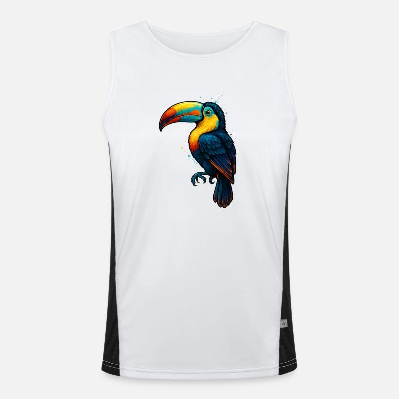Explosion des couleurs du toucan tropical Débardeur respirant contrasté Homme 