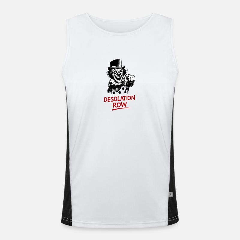 Desolate Clown Noir Artwork Men's Functional Contrast Tank Top 