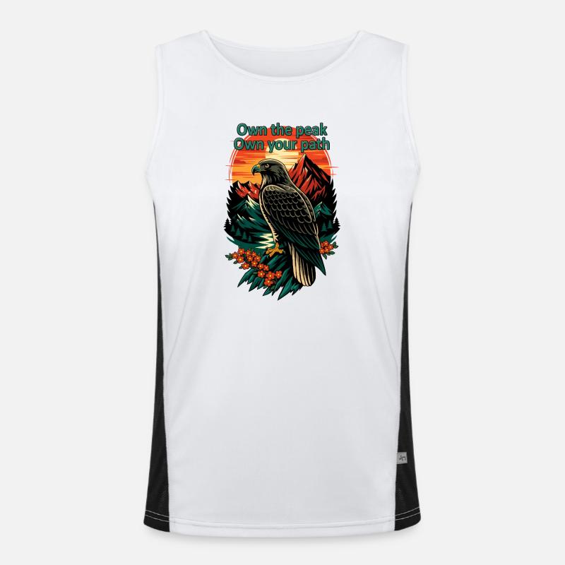 Besitze den Peak Eagle Path Funktionelles Kontrast-Tank Top für Männer 