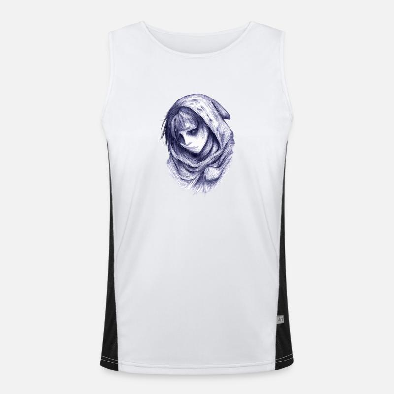 Blauer Schleiergeist Débardeur respirant contrasté Homme 