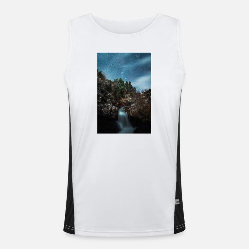 Orion Constellation Above An Amazing River Men's Functional Contrast Tank Top 