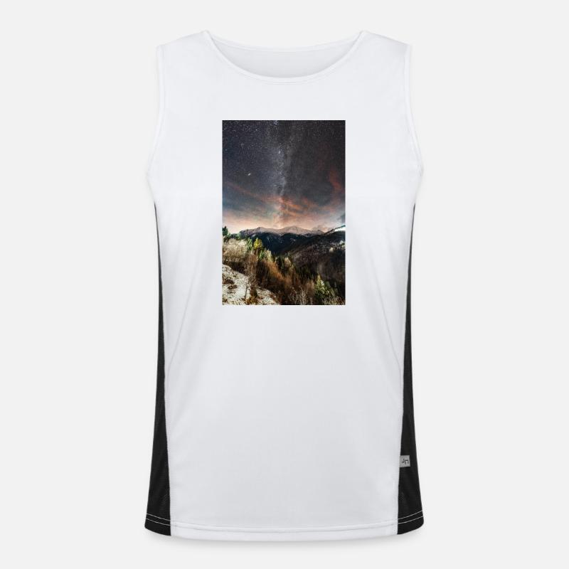 Die Milchstraße oberhalb der Agrafa-Berge Funktionelles Kontrast-Tank Top für Männer 