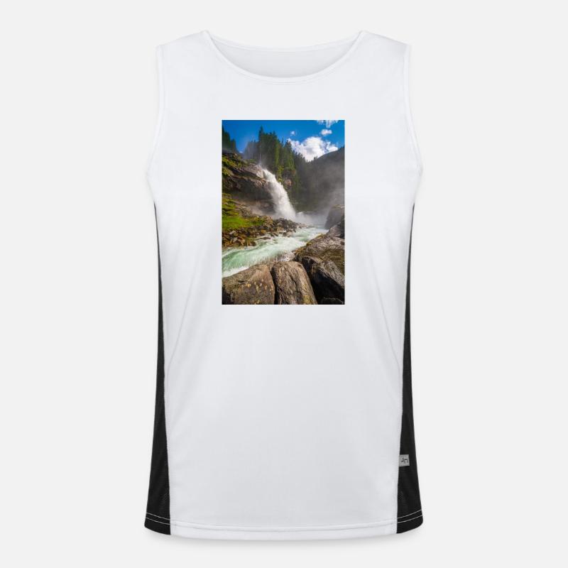 Krimml Waterfalls Men's Functional Contrast Tank Top 