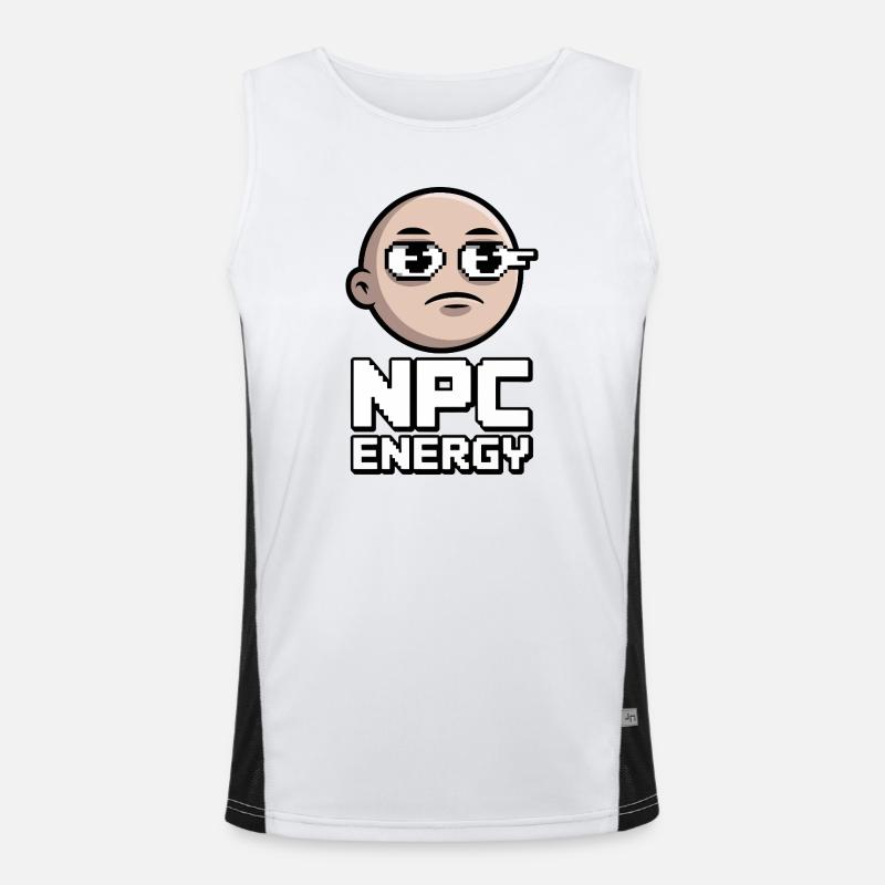NPC Energie Pixel Pop Funktionelles Kontrast-Tank Top für Männer 