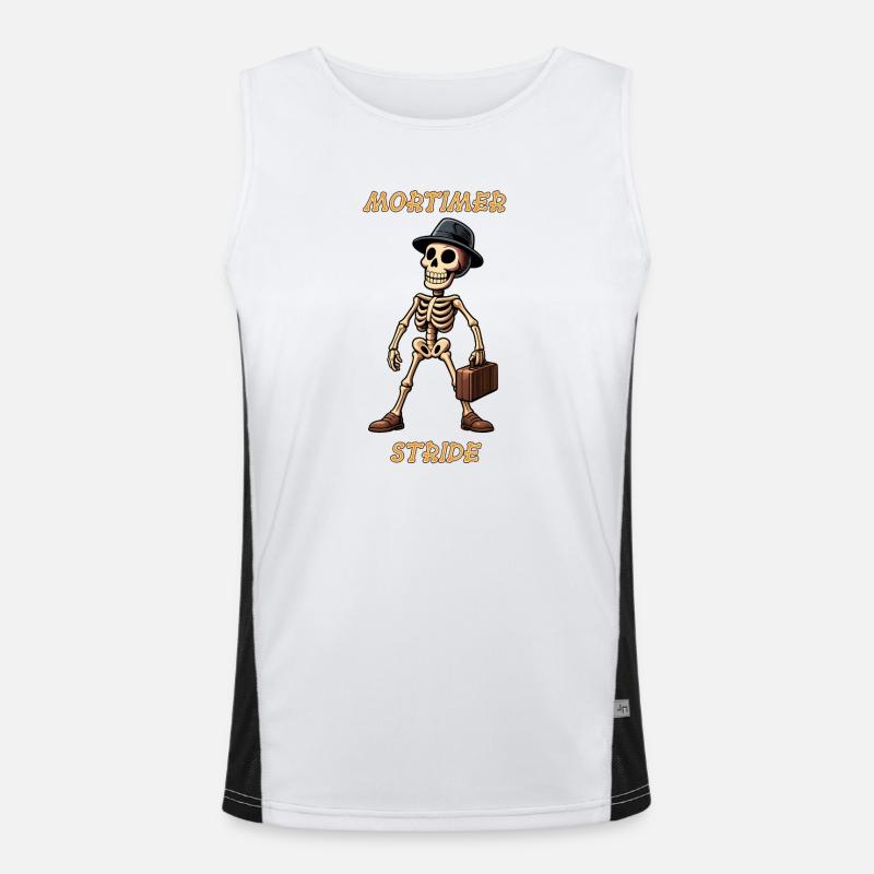 Mortimer Stride Skelett  Internet Animation Star Funktionelles Kontrast-Tank Top für Männer 