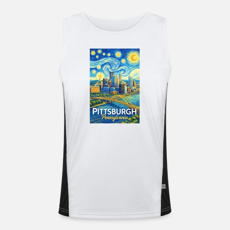 Pittsburgh, Pennsylvanie Débardeur respirant contrasté Homme 