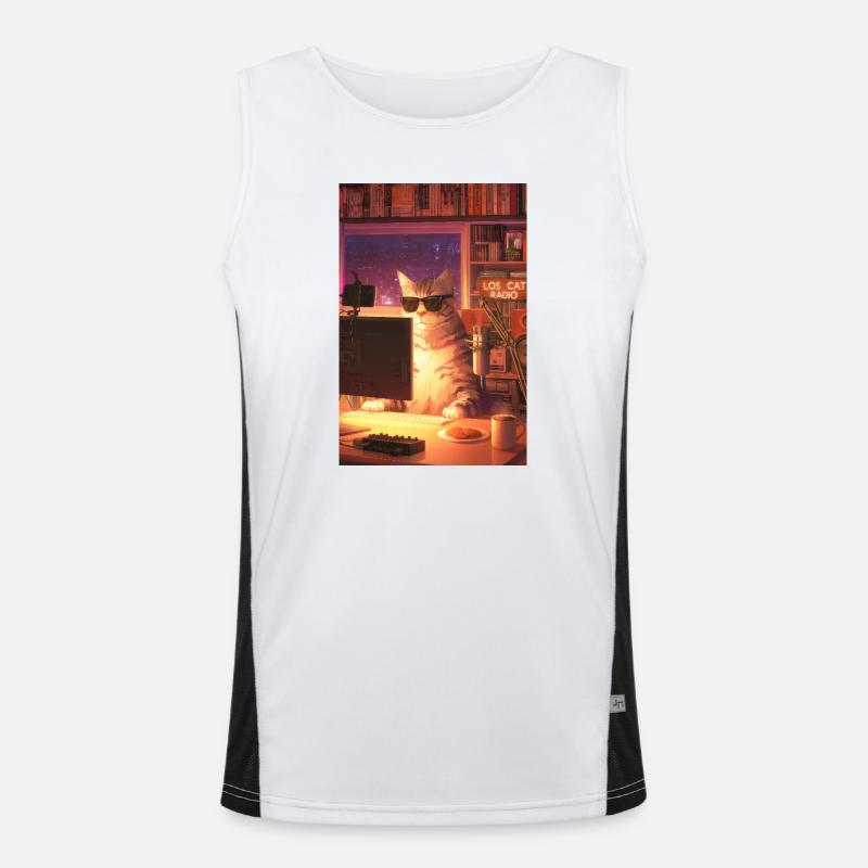 Cat Stream Neon Studio Men's Functional Contrast Tank Top 