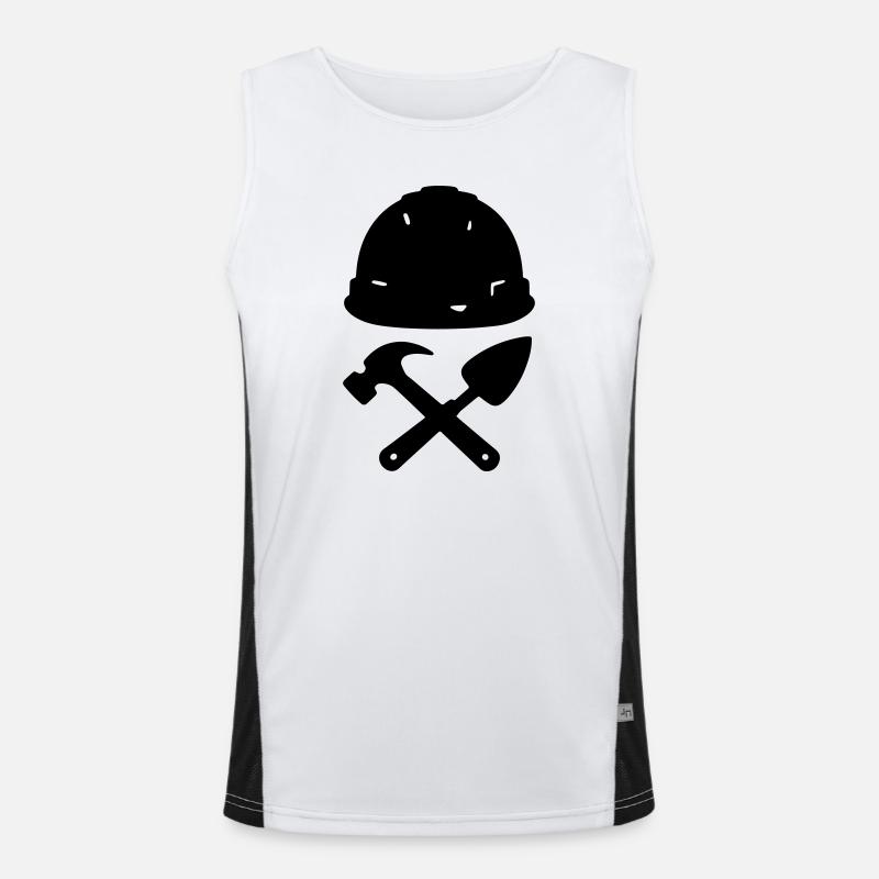 T-shirt Construction - Builder Tools Helmet Débardeur respirant contrasté Homme 