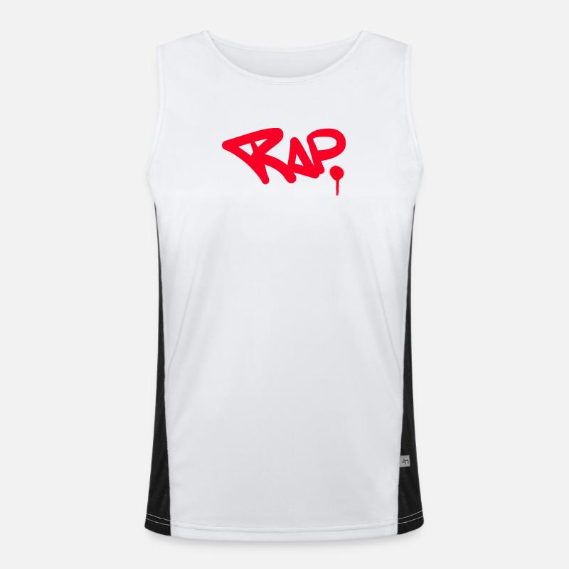 Rap Graffiti Spray Design for Fans Men's Functional Contrast Tank Top 