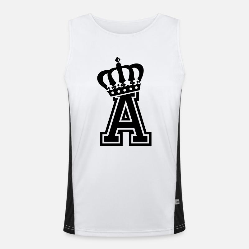 Buchstabe A Funktionelles Kontrast-Tank Top für Männer 