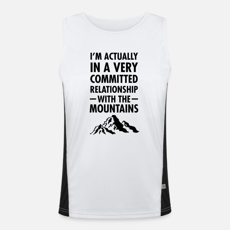 Committed Relationship With The Mountains Men's Functional Contrast Tank Top 