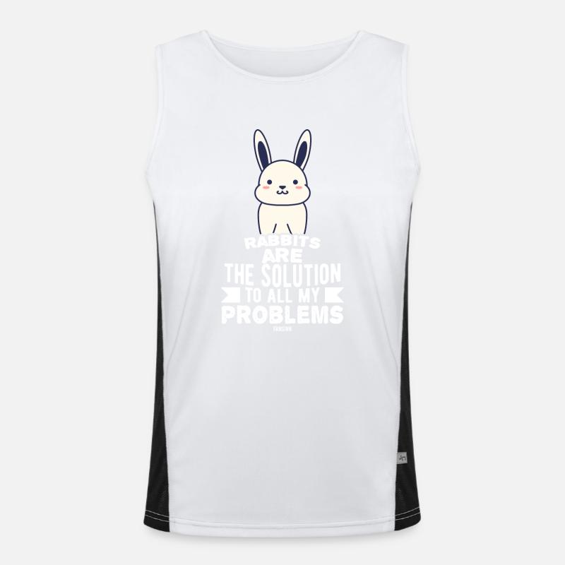 Rabbit Rodent Rabbit Pet Men's Functional Contrast Tank Top 