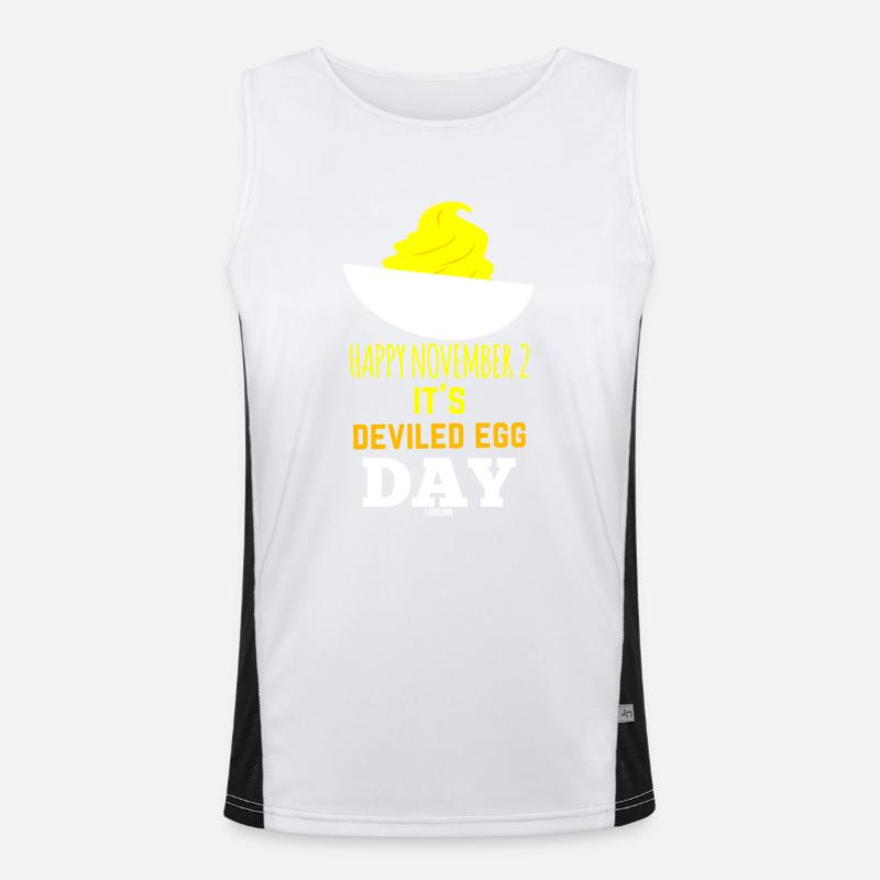 November Stuffed Eggs Day Men's Functional Contrast Tank Top 