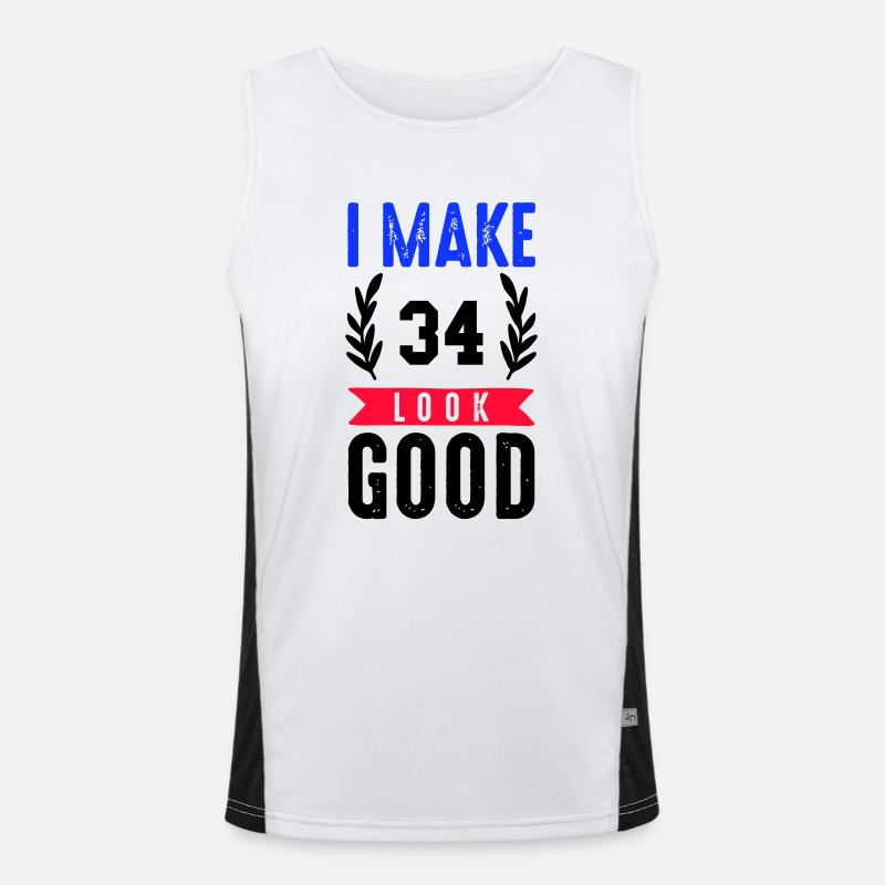 look good 34 Funktionelles Kontrast-Tank Top für Männer 