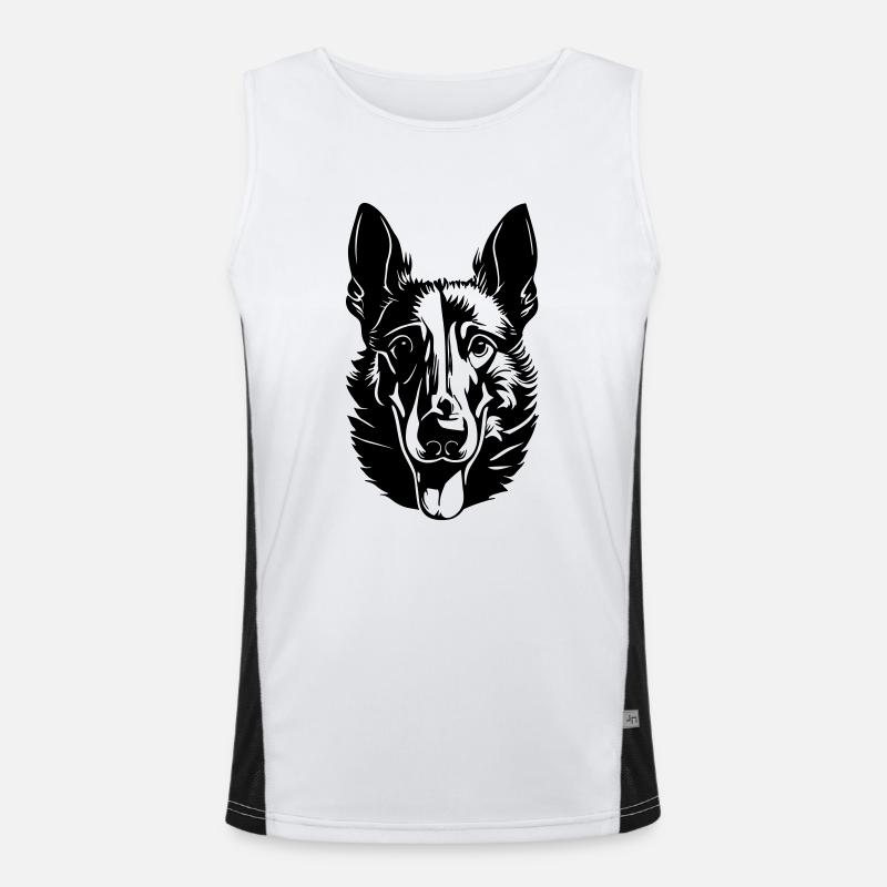 Belgian Shepherd Men's Functional Contrast Tank Top 
