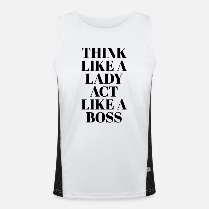 Think like a Lady Funktionelles Kontrast-Tank Top für Männer 