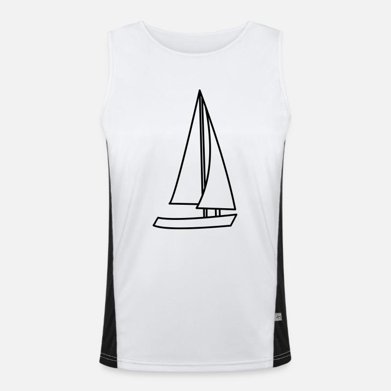 Sailing ship Men's Functional Contrast Tank Top 