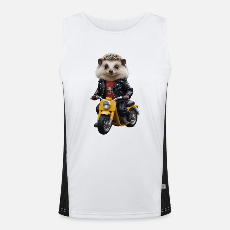 Igel Scooter Funktionelles Kontrast-Tank Top für Männer 