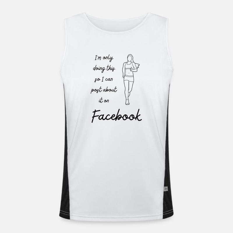 I m only doing this - Facebook Men's Functional Contrast Tank Top 