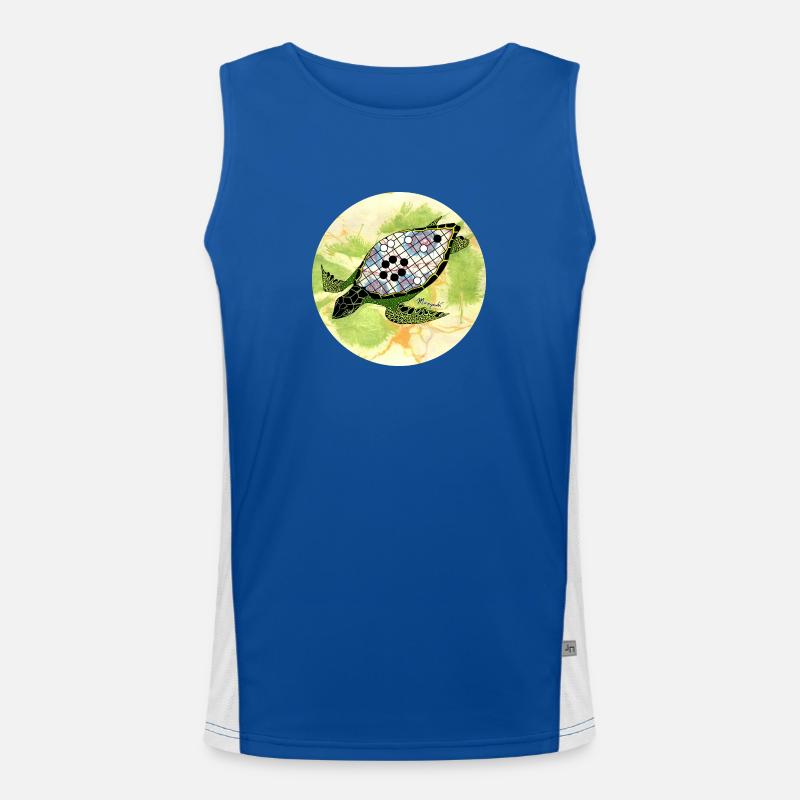 Der Schildkrötenpanzer Funktionelles Kontrast-Tank Top für Männer 