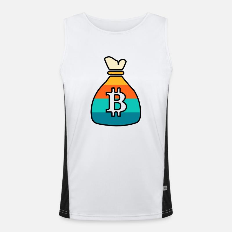 Retro bitcoin exchange Men's Functional Contrast Tank Top 