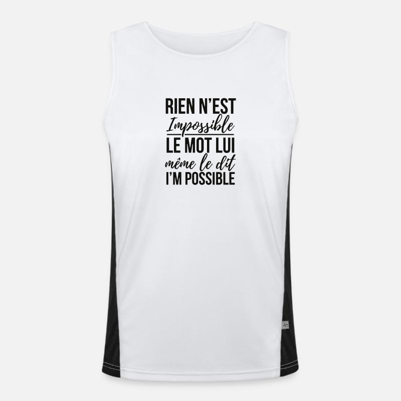 Rien n'est impossible Débardeur respirant contrasté Homme 