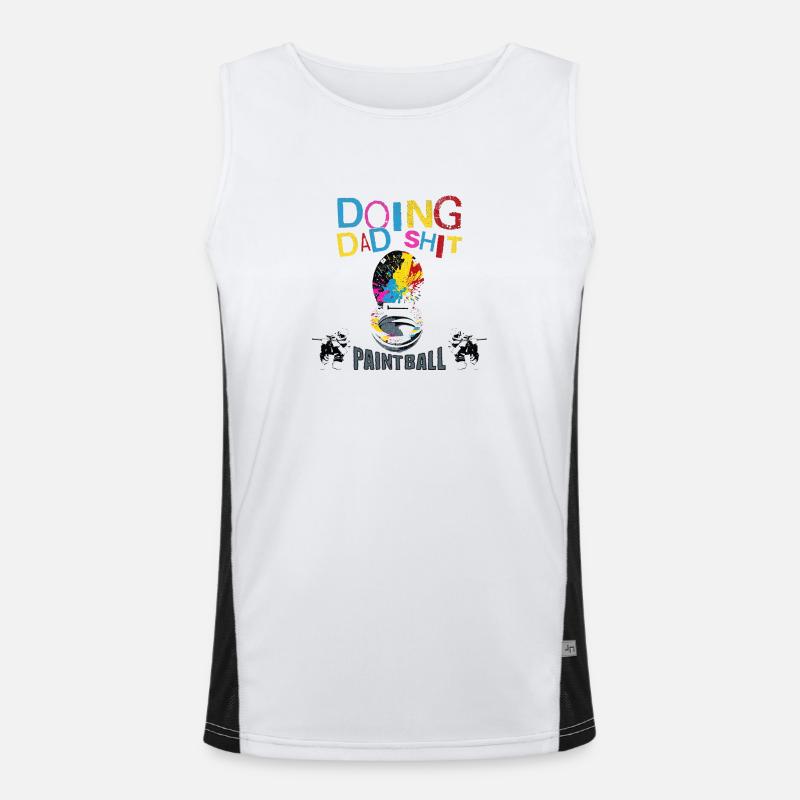 Papa-Scheiße Paintball machen Funktionelles Kontrast-Tank Top für Männer 