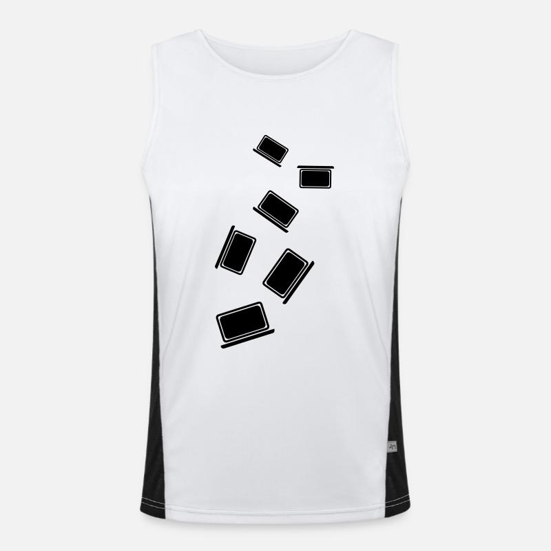 Laptop Pc Büro Funktionelles Kontrast-Tank Top für Männer 