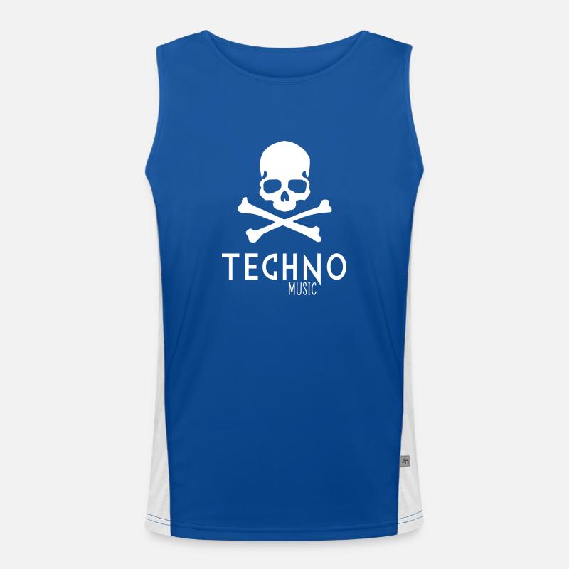 Techno-Musik Funktionelles Kontrast-Tank Top für Männer 