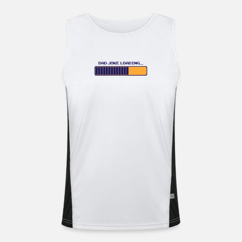 Dad Joke Loading – Pixelbar Funktionelles Kontrast-Tank Top für Männer 