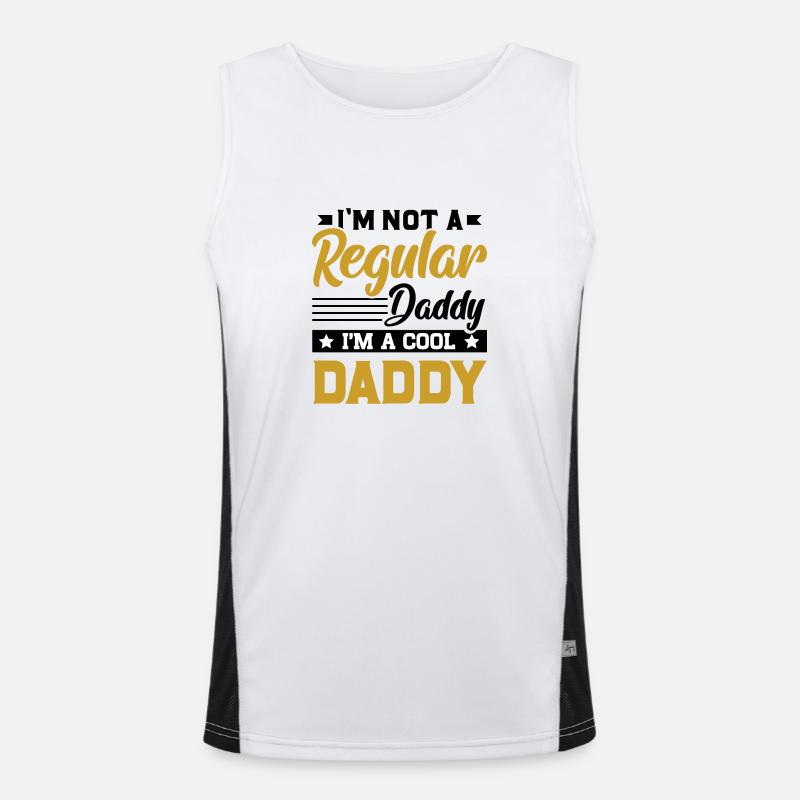 Ich bin kein normaler Papa. Ich bin ein cooler Papa Funktionelles Kontrast-Tank Top für Männer 
