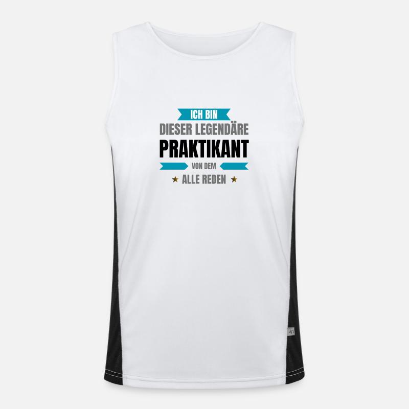 Legendary Intern - Men's Functional Contrast Tank Top  - white/black