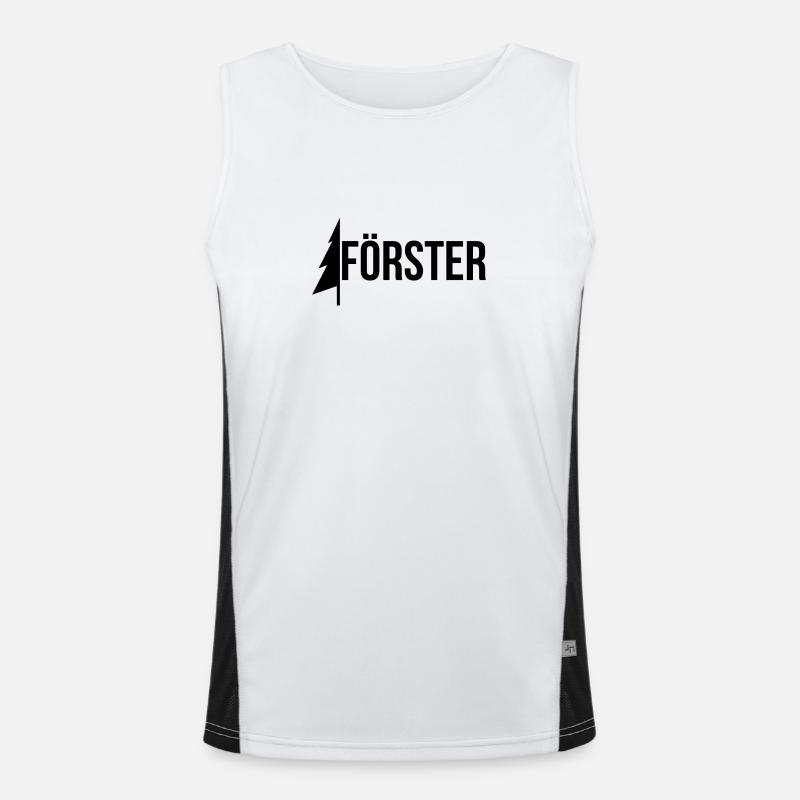 Förster - Design mit Baum Funktionelles Kontrast-Tank Top für Männer 