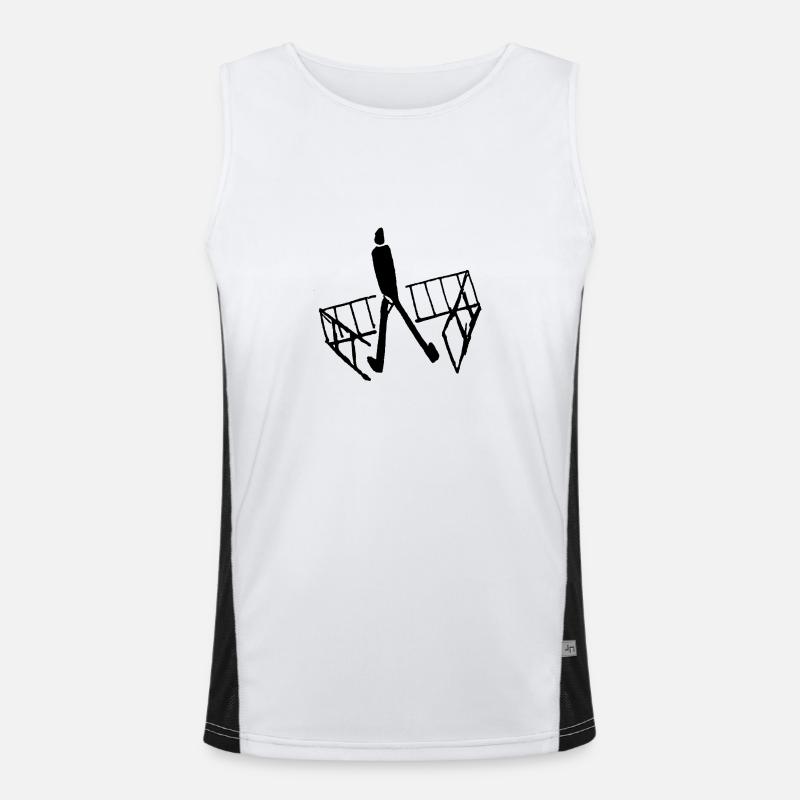 Franz Kafka - Zwischen Gittern Funktionelles Kontrast-Tank Top für Männer 