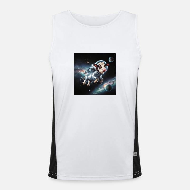 Vache de l’espace 2 Débardeur respirant contrasté Homme 