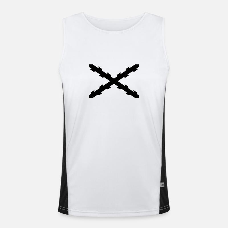 Schwarz Funktionelles Kontrast-Tank Top für Männer 