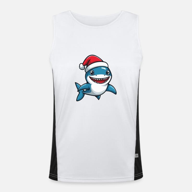 requin Noël mignon Débardeur respirant contrasté Homme 