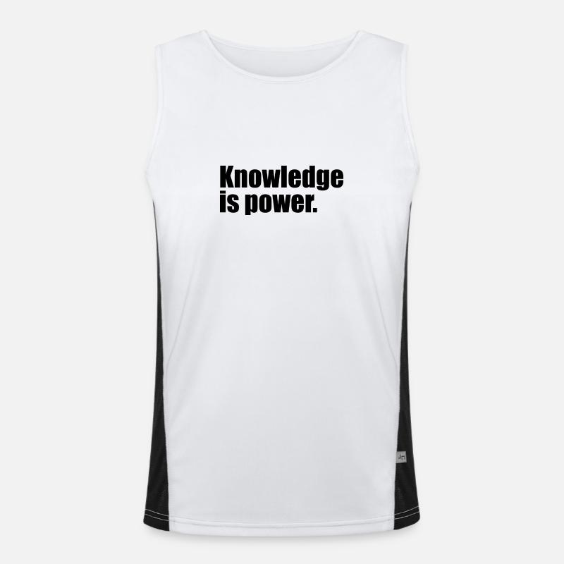 Knowledge is power quote Men's Functional Contrast Tank Top 