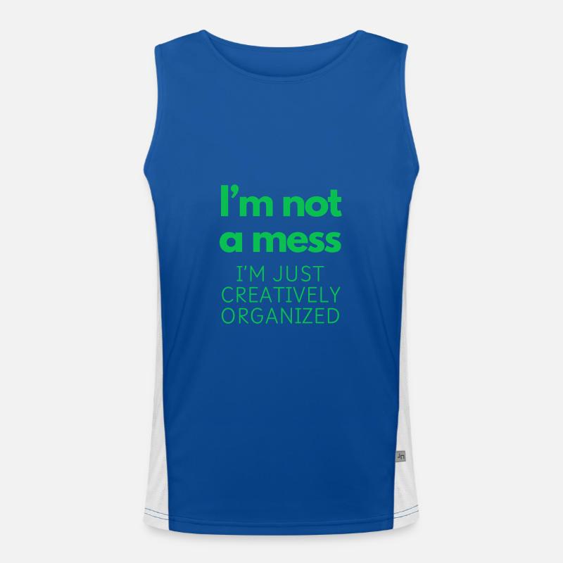 Ich bin keine Katastrophe Funktionelles Kontrast-Tank Top für Männer 