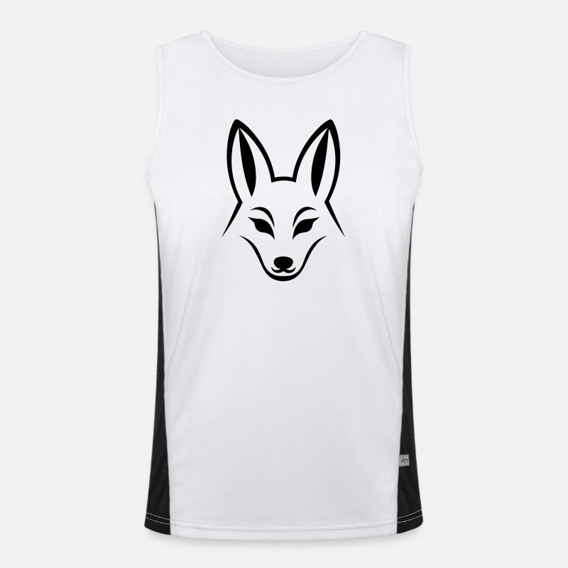 Fox - Men's Functional Contrast Tank Top  - white/black