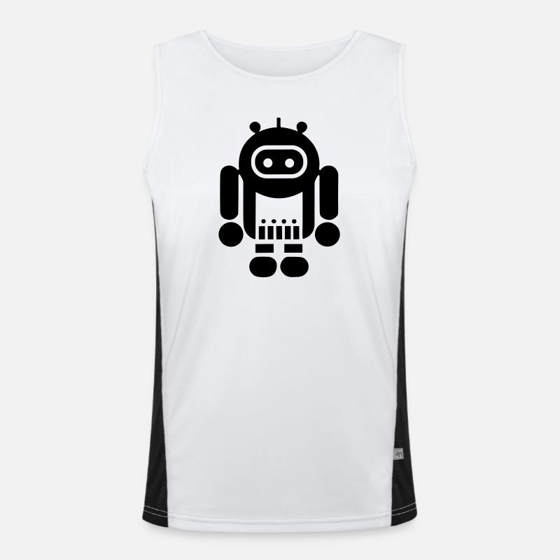 Small robot Men's Functional Contrast Tank Top 