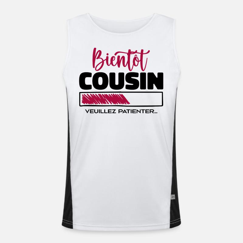Bald Cousin, bitte warten Funktionelles Kontrast-Tank Top für Männer 