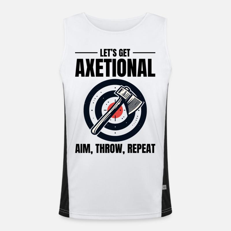 Axe axe de lancer Bullseye Aim Throw Repeat Débardeur respirant contrasté Homme 