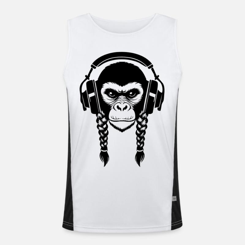 Beat Maker Monkey Head Studio Session Edition Shirt Men's Functional Contrast Tank Top 