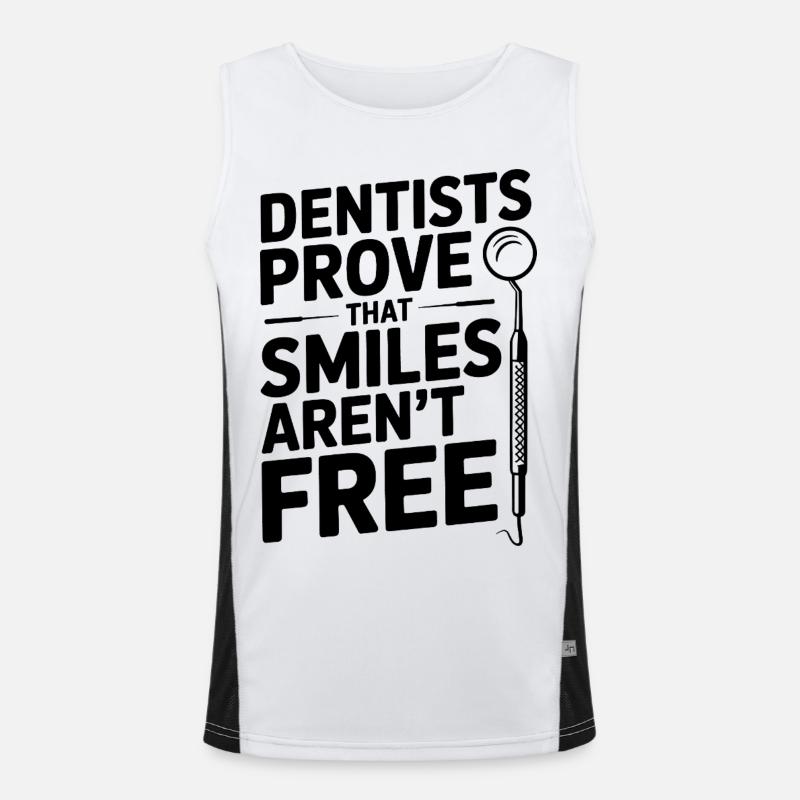 Dental Technician Mechanical Mouth Care  Men's Functional Contrast Tank Top 