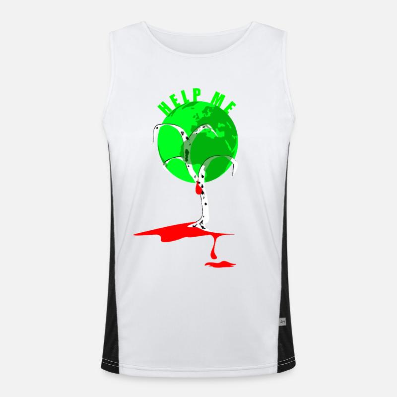 Help Earth: Vulnerable Tree Men's Functional Contrast Tank Top 