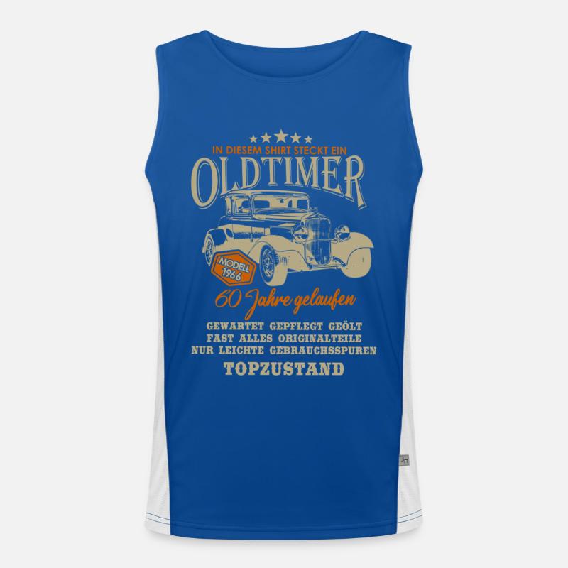 60 Geburtstag Oldtimer 1966 2026 Funktionelles Kontrast-Tank Top für Männer 