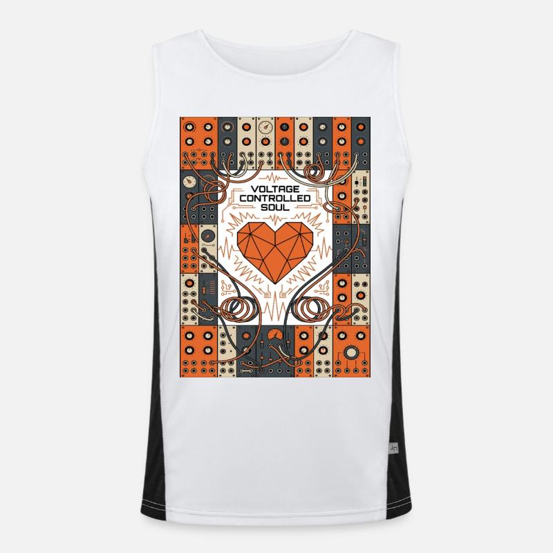 Spannungsgesteuerte Seele. Synthie Funktionelles Kontrast-Tank Top für Männer 