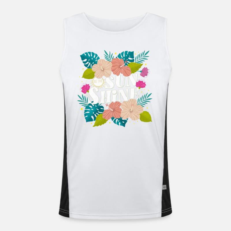 Tropical Summer Funktionelles Kontrast-Tank Top für Männer 