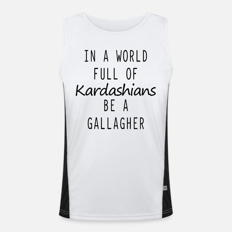 Sei ein Gallagher-Zitat Funktionelles Kontrast-Tank Top für Männer 